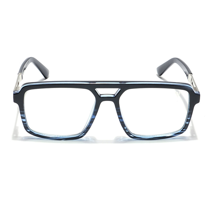 Voyage Veloura Select Black & Blue Wayfarer Eyeglasses for Men & Women - SLMG6186-C6