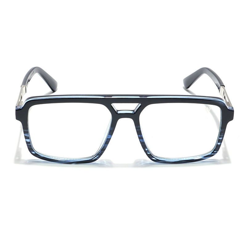 Voyage Veloura Select Black & Blue Wayfarer Eyeglasses for Men & Women - SLMG6186-C6