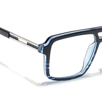 Voyage Veloura Select Black & Blue Wayfarer Eyeglasses for Men & Women - SLMG6186-C6