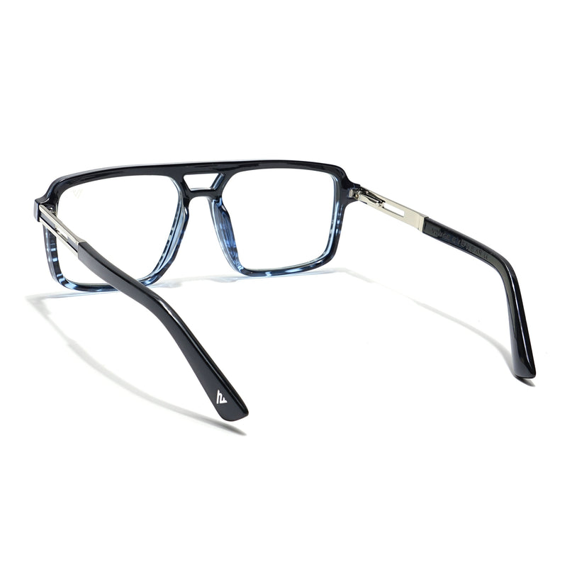 Voyage Veloura Select Black & Blue Wayfarer Eyeglasses for Men & Women - SLMG6186-C6