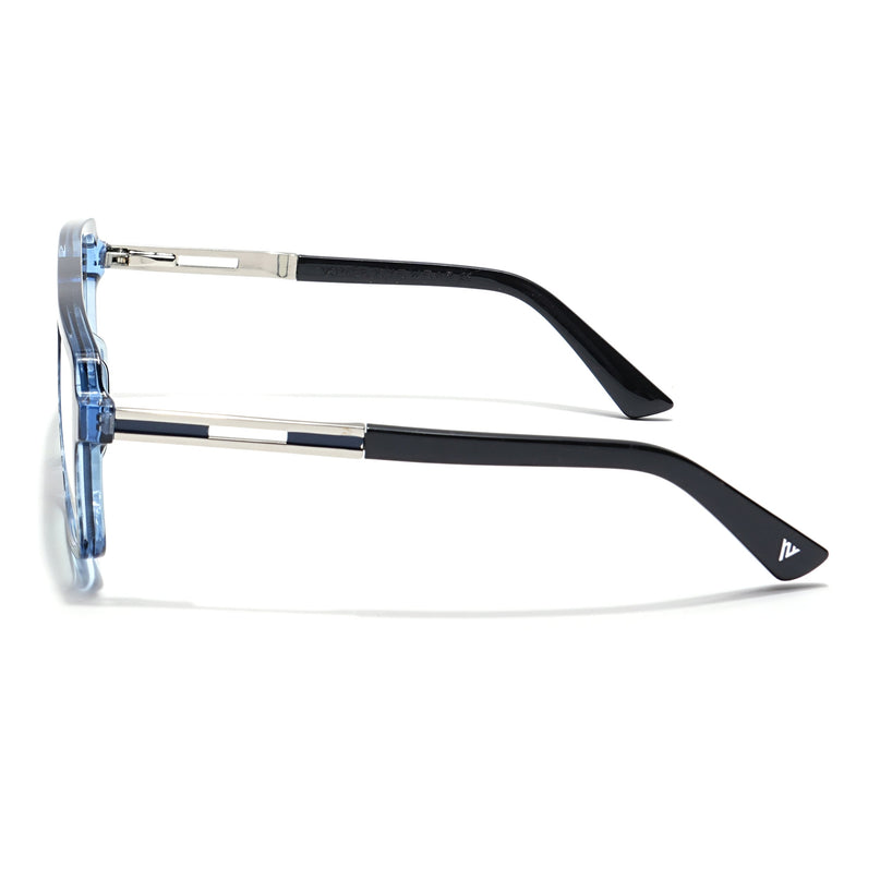 Voyage Veloura Select Black & Blue Wayfarer Eyeglasses for Men & Women - SLMG6186-C6