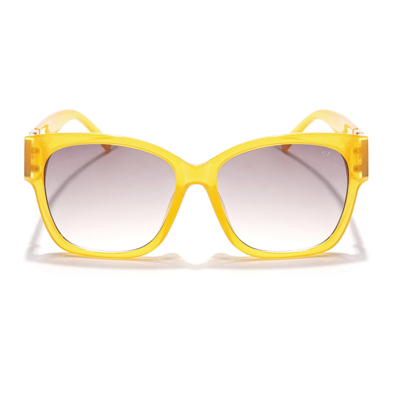 Over Size Sunglasses (Brown & Clear Lens | Light Brown Frame - MG5811)
