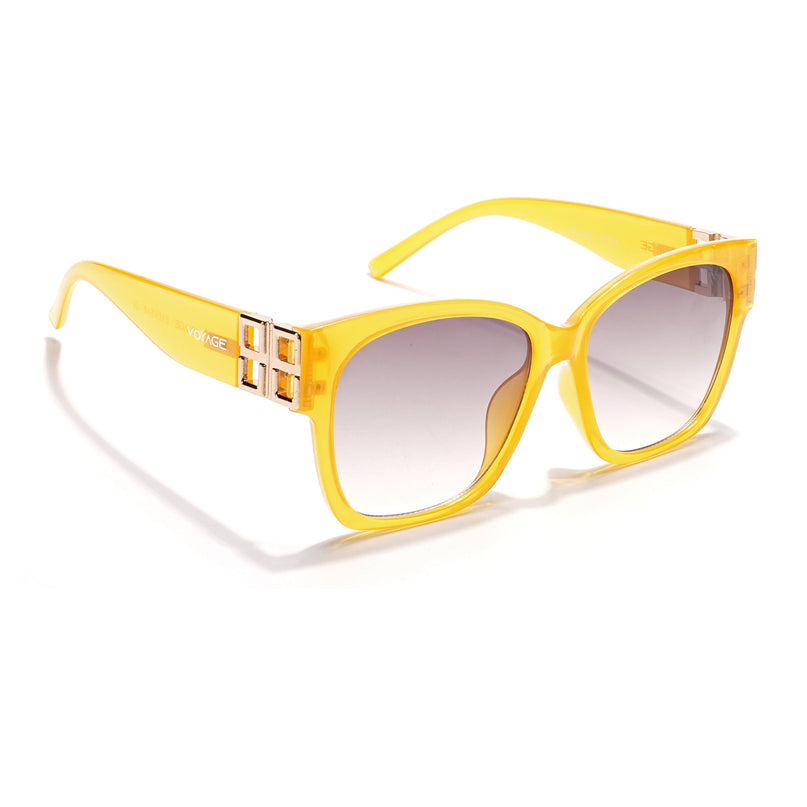 Over Size Sunglasses (Brown & Clear Lens | Light Brown Frame - MG5811)