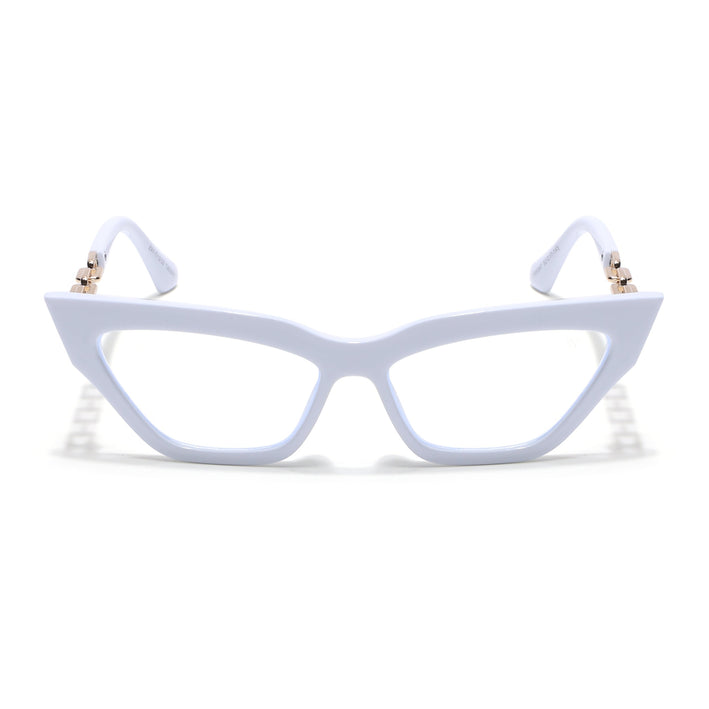 Voyage Glam White Cateye Eyeglasses - MG3944