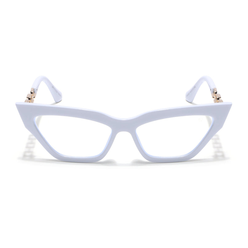 Voyage Glam White Cateye Eyeglasses - MG3944