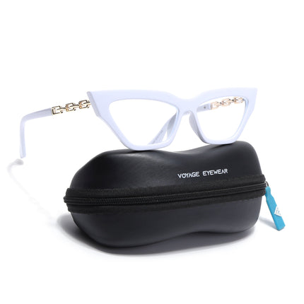 Voyage Glam White Cateye Eyeglasses - MG3944