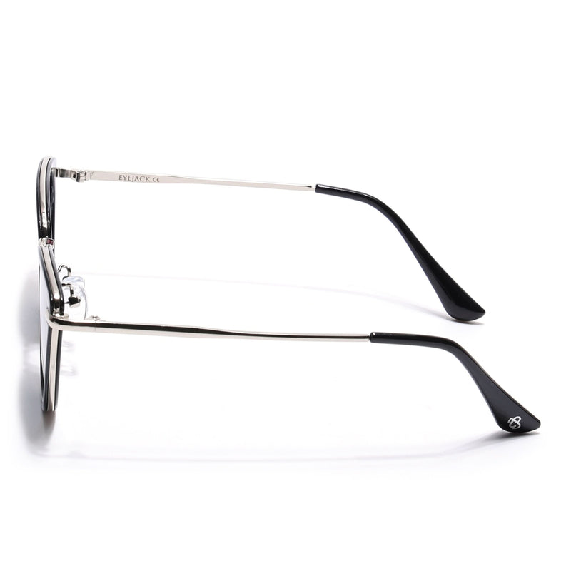 Eyejack Black & Silver Cateye Sunglasses for Women (9429CL1098)