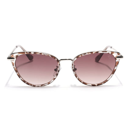 Eyejack White & Brown Cateye Sunglasses for Women (9429CL1101)