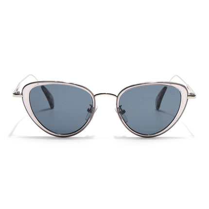 Eyejack Grey & Silver Cateye Sunglasses for Women (9435CL1104)