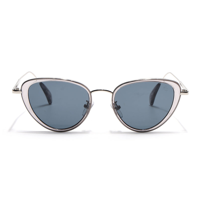 Eyejack Grey & Silver Cateye Sunglasses for Women (9435CL1104)