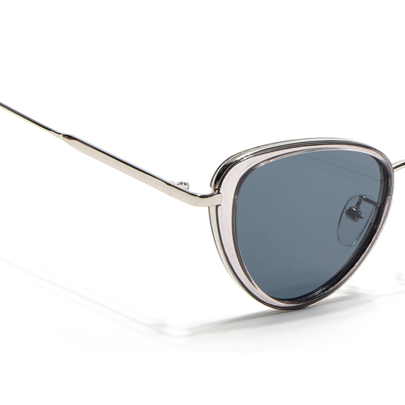 Eyejack Grey & Silver Cateye Sunglasses for Women (9435CL1104)