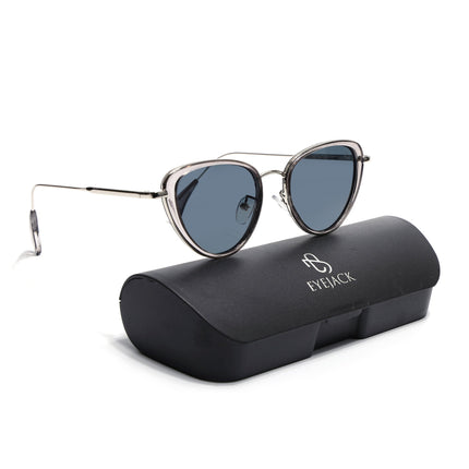 Eyejack Grey & Silver Cateye Sunglasses for Women (9435CL1104)