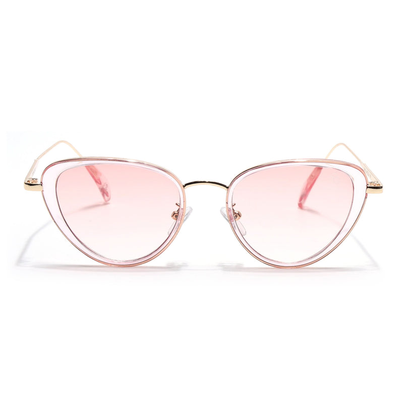 Eyejack Pink & Golden Cateye Sunglasses for Women (9435CL1106)