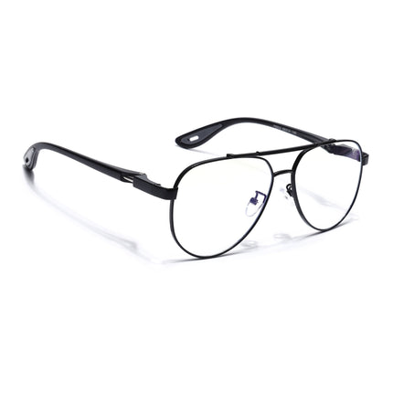 Voyage Black Aviator Eyeglasses for Men & Women (9502FMG7159-C1)