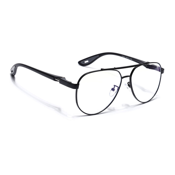 Voyage Black Aviator Eyeglasses for Men & Women (9502FMG7159-C1)