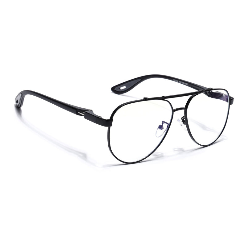 Voyage Black Aviator Eyeglasses for Men & Women (9502FMG7159-C1)