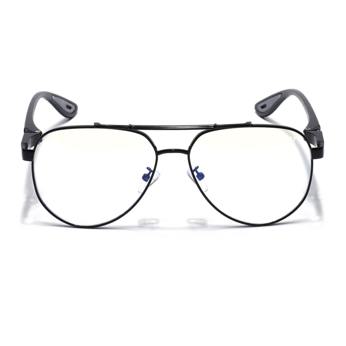 Voyage Black Aviator Eyeglasses for Men & Women (9502FMG7159-C1)
