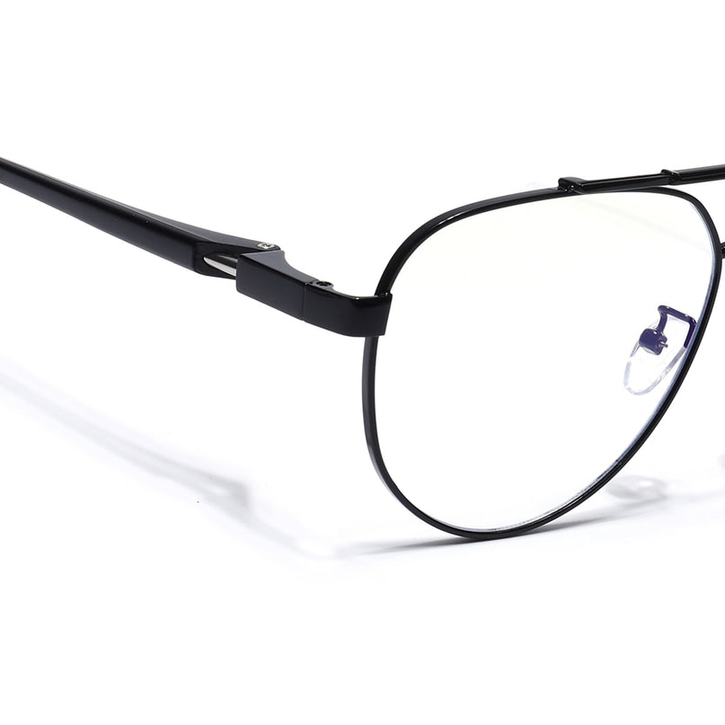 Voyage Black Aviator Eyeglasses for Men & Women (9502FMG7159-C1)