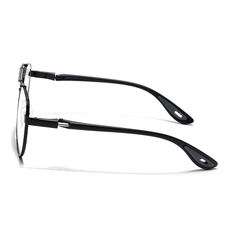 Voyage Black Aviator Eyeglasses for Men & Women (9502FMG7159-C1)