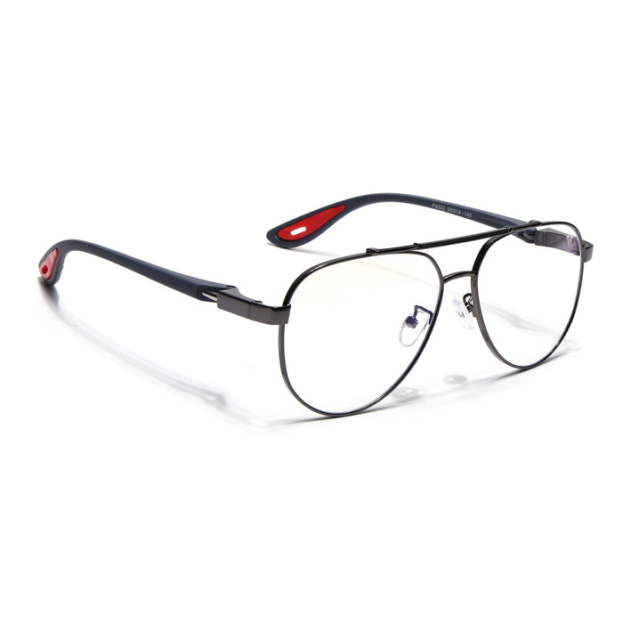 Voyage Grey Aviator Eyeglasses for Men & Women (9502FMG7160-C2)