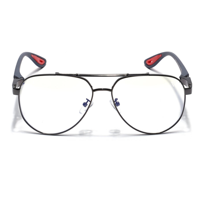 Voyage Grey Aviator Eyeglasses for Men & Women (9502FMG7160-C2)