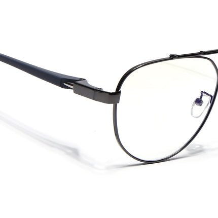 Voyage Grey Aviator Eyeglasses for Men & Women (9502FMG7160-C2)