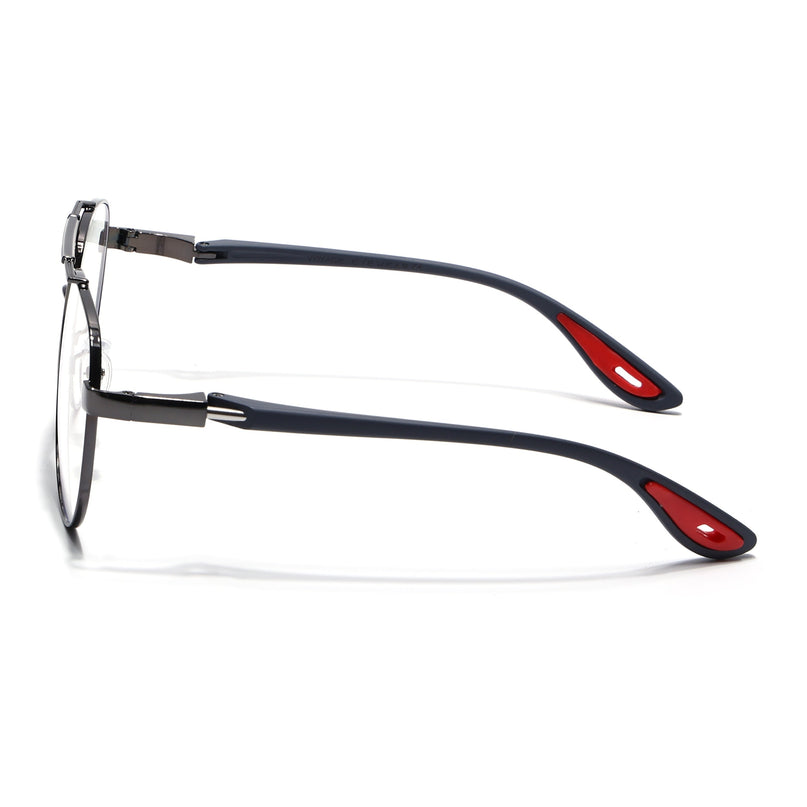 Voyage Grey Aviator Eyeglasses for Men & Women (9502FMG7160-C2)