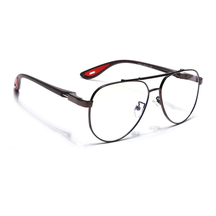 Voyage Brown Aviator Eyeglasses for Men & Women (9502FMG7162-C4)