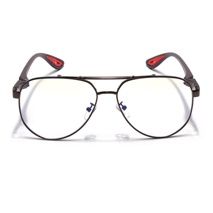 Voyage Brown Aviator Eyeglasses for Men & Women (9502FMG7162-C4)