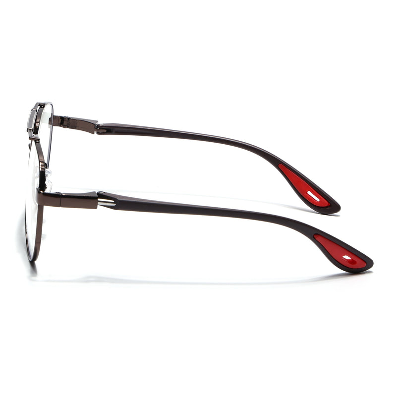 Voyage Brown Aviator Eyeglasses for Men & Women (9502FMG7162-C4)