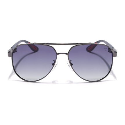 Aviator Polarized Sunglasses for Men & Women (Grey & Clear Lens | Grey Frame - PMG7139)