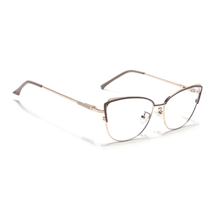 Voyage Glam Nude & Golden Cateye Eyeglasses for Women - MG4409-C4
