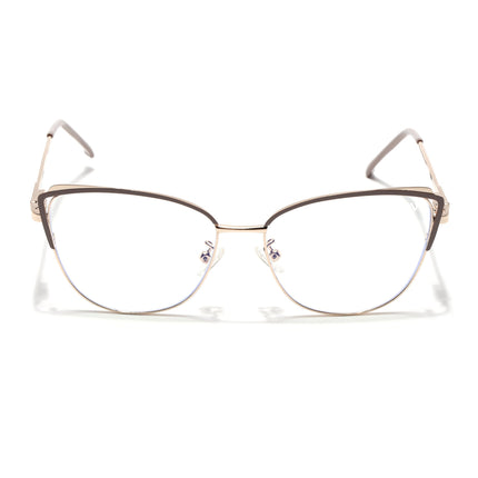 Voyage Glam Nude & Golden Cateye Eyeglasses for Women - MG4409-C4