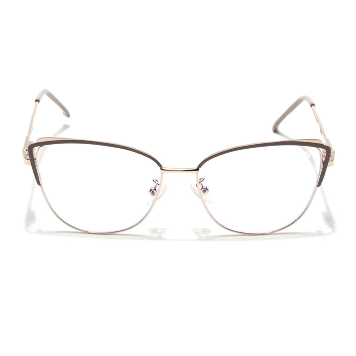 Voyage Glam Nude & Golden Cateye Eyeglasses for Women - MG4409-C4