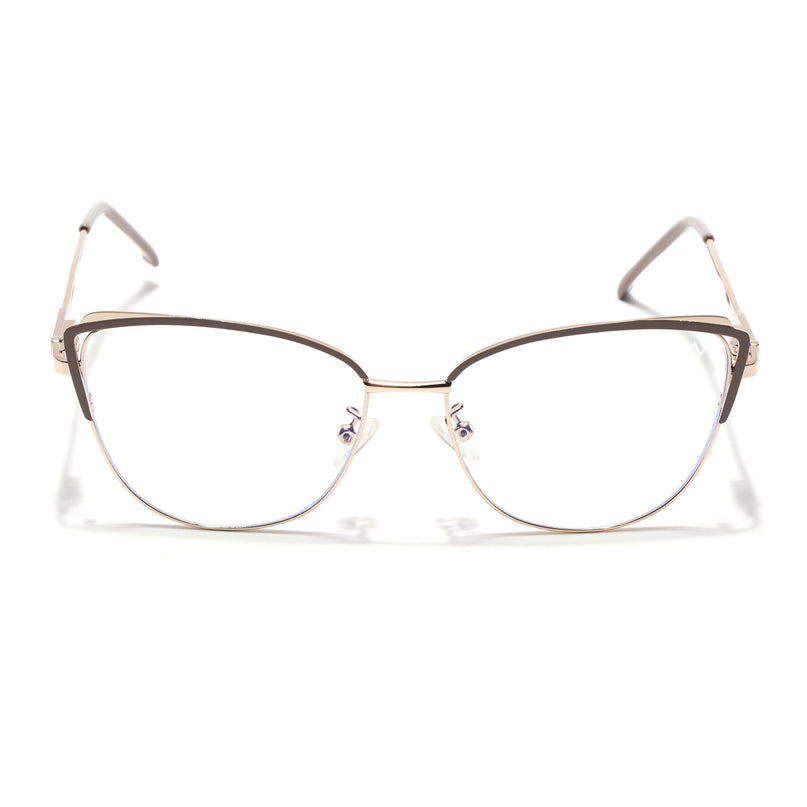 Voyage Glam Nude & Golden Cateye Eyeglasses for Women - MG4409-C4