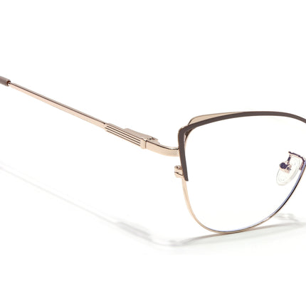 Voyage Glam Nude & Golden Cateye Eyeglasses for Women - MG4409-C4
