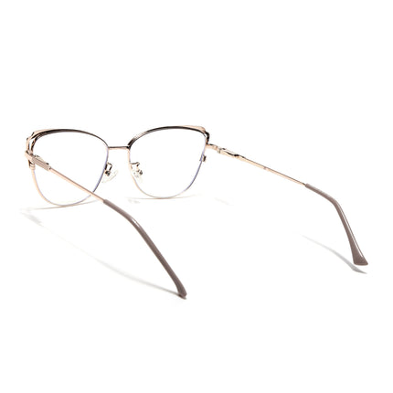 Voyage Glam Nude & Golden Cateye Eyeglasses for Women - MG4409-C4