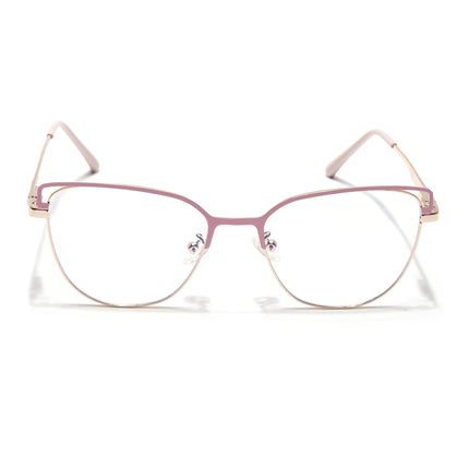 Voyage Glam Pink & Golden Cateye Eyeglasses for Women - MG4412-C1