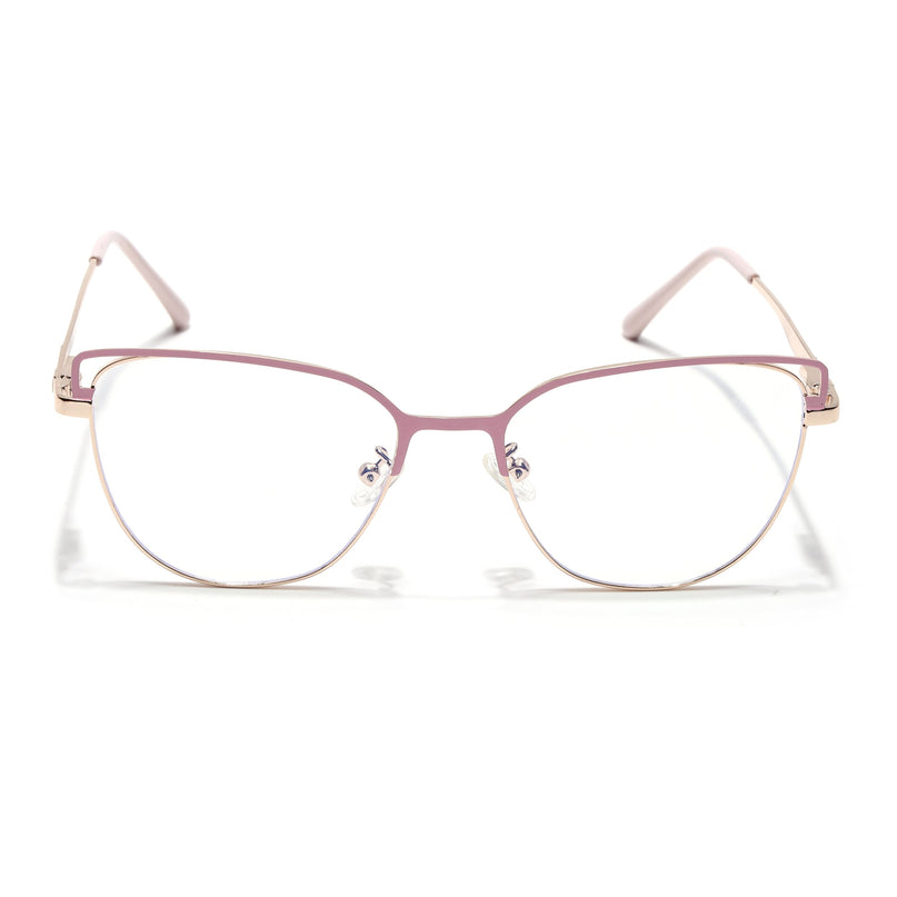 Voyage Glam Pink & Golden Cateye Eyeglasses for Women - MG4412-C1