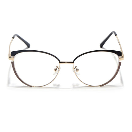 Voyage Glam Black & Golden Cateye Eyeglasses for Women - MG4428-C1