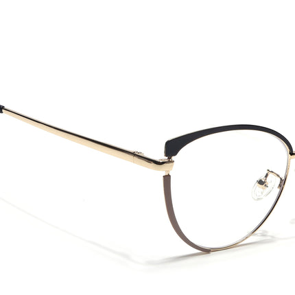 Voyage Glam Black & Golden Cateye Eyeglasses for Women - MG4428-C1