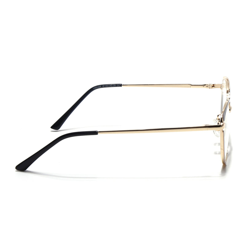 Voyage Glam Black & Golden Cateye Eyeglasses for Women - MG4428-C1