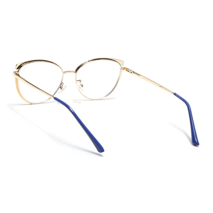 Voyage Glam Purple, Blue & Golden Cateye Eyeglasses for Women - MG4431-C4