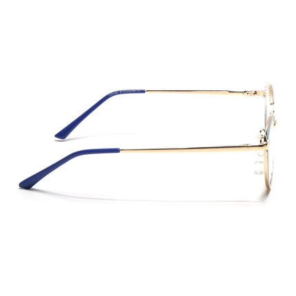 Voyage Glam Purple, Blue & Golden Cateye Eyeglasses for Women - MG4431-C4