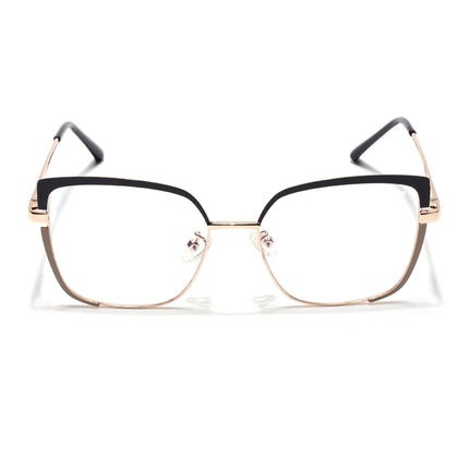 Voyage Glam Black & Golden Cateye Eyeglasses for Women - MG4405-C1