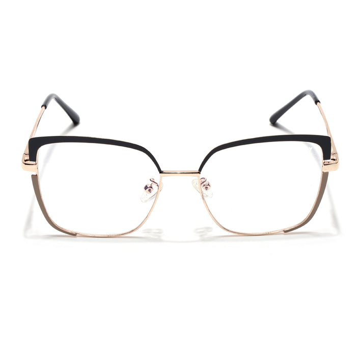Voyage Glam Black & Golden Cateye Eyeglasses for Women - MG4405-C1