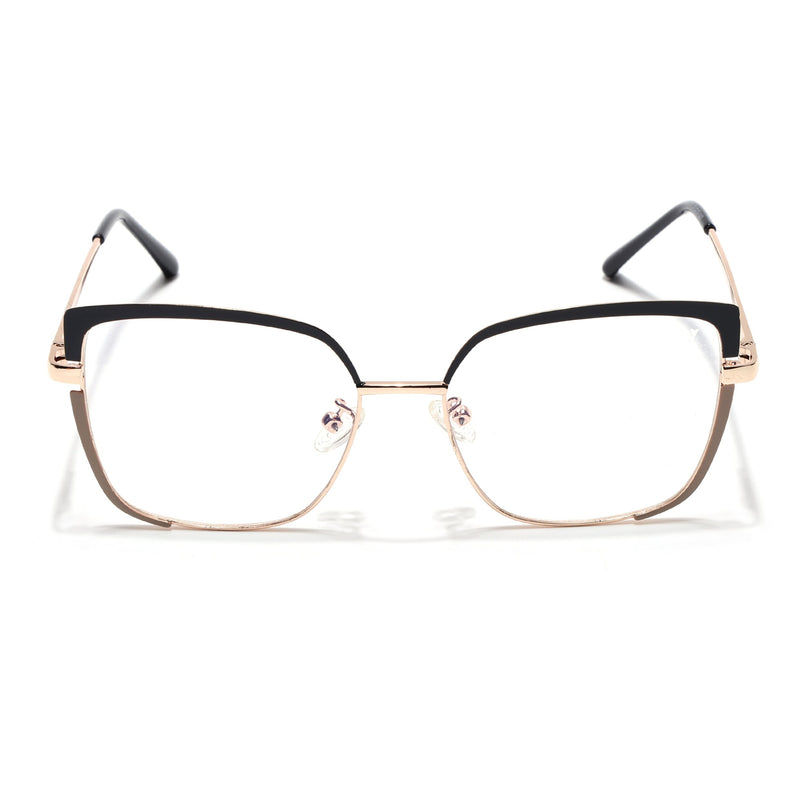 Voyage Glam Black & Golden Cateye Eyeglasses for Women - MG4405-C1