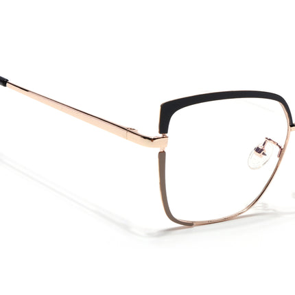 Voyage Glam Black & Golden Cateye Eyeglasses for Women - MG4405-C1