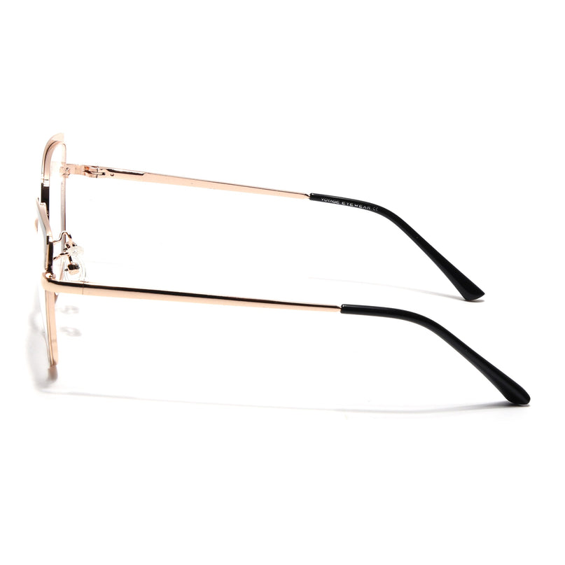 Voyage Glam Black & Golden Cateye Eyeglasses for Women - MG4405-C1