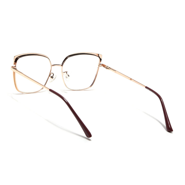 Voyage Glam Red, Blue & Golden Cateye Eyeglasses for Women - MG4406-C2